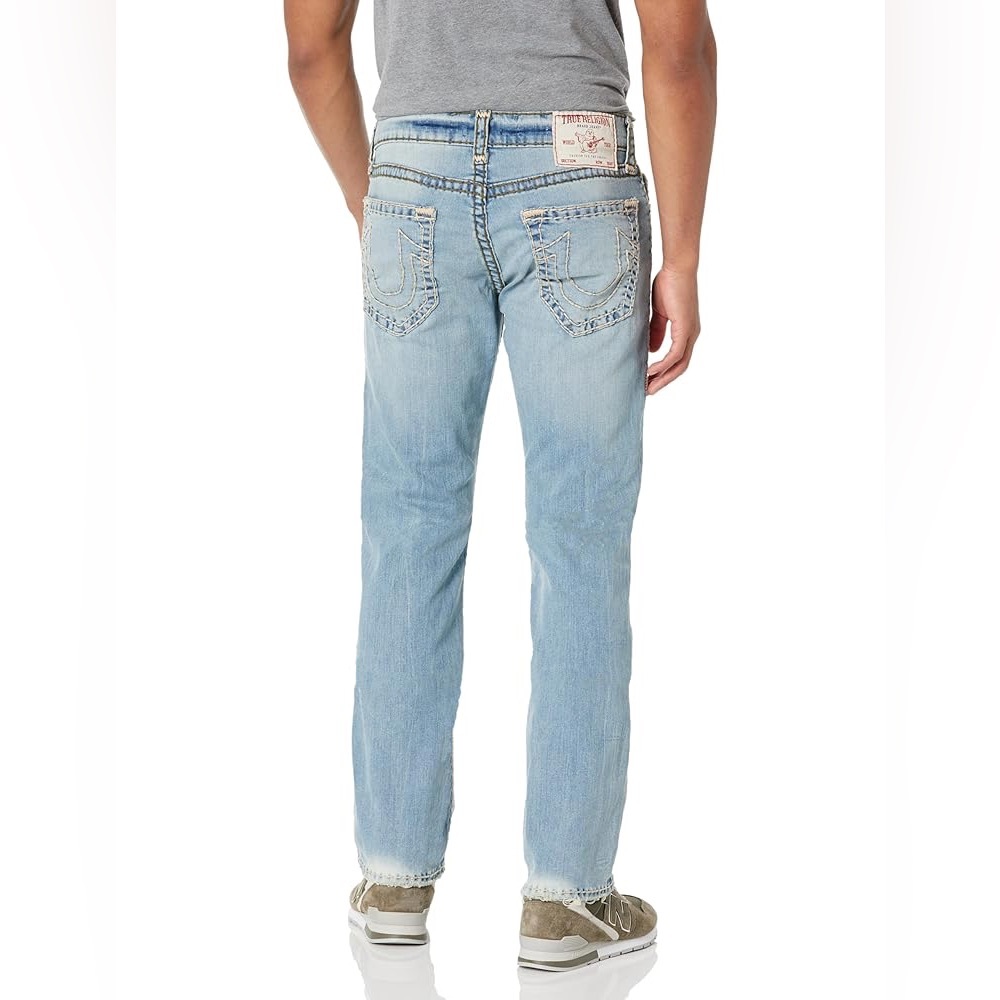 True Religion Ricky Super T Slim Jeans 36 Silverwood